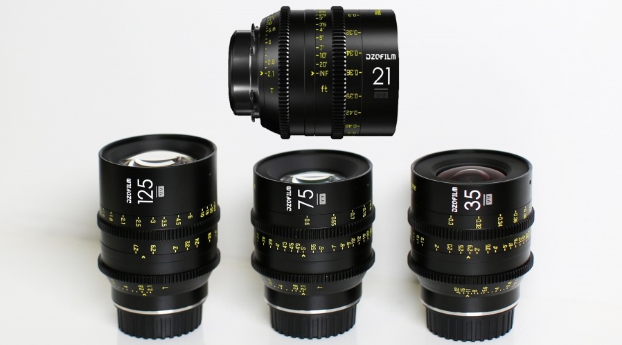 Kit de 4 Objectif Full frame Ciné Vespid de DZOfilm ( 21, 35, 75 et 125mm ) EF ou PL