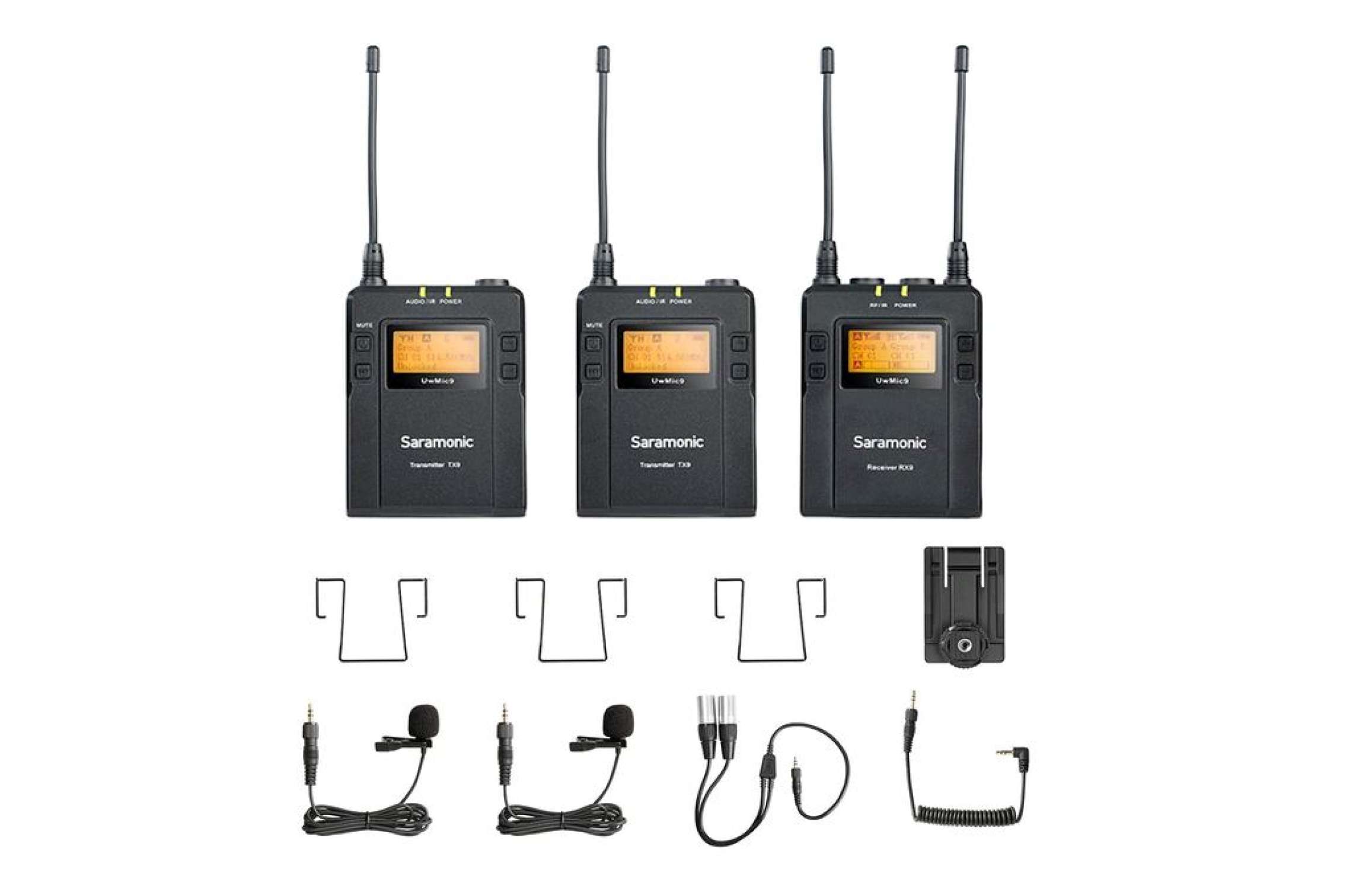 Ensemble de 2 Micro-cravate sans-fil avec un récepteur en 1/8 Saramonic 