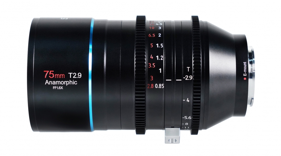 Objectif Anamorphique E-mount FF 1.6X Sirui 75mm T2.9