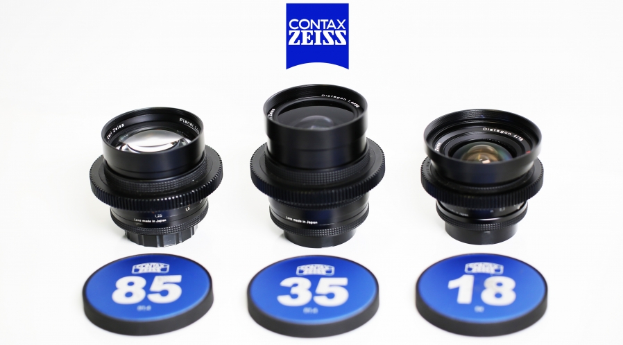 ZEISS CONTAX pour e-mount, Kit de 3 (18, 35 et 85mm) 